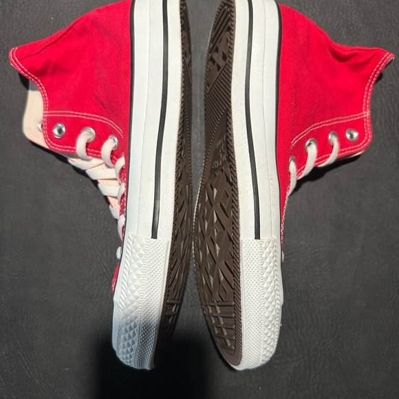 Converse Men's red, White, and Brown Sneakers - Picture 2 of 5